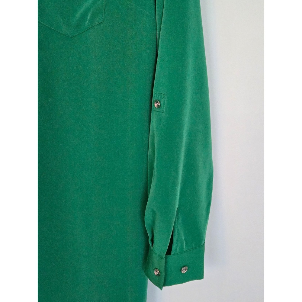 The Limited Green Shirt Dress Size M Button Front Long Sleeve‎ Tunic - Picture 7 of 10